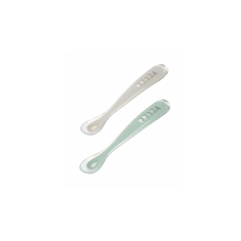 Beaba Set of 2 Silicone Spoons with Storage Case