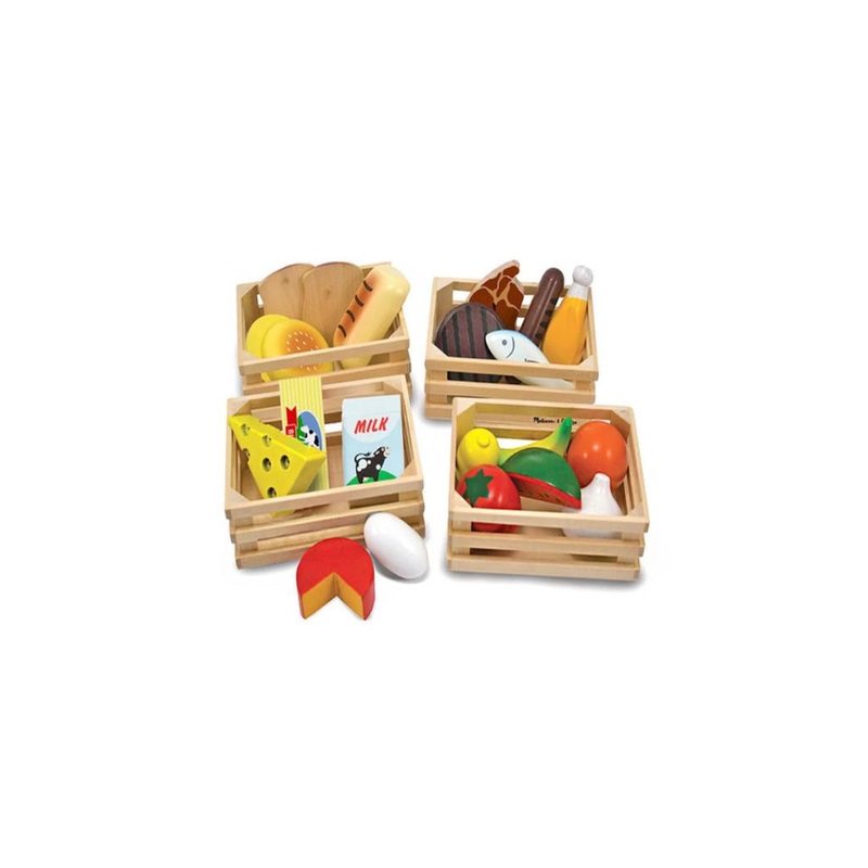 Melissa & Doug Wooden Play Food – Food Groups