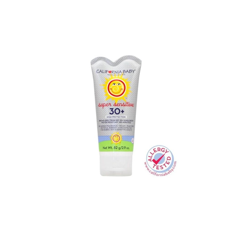 California Baby Super Sensitive (No Fragrance) Broad Spectrum SPF 30+ Sunscreen 2.9oz