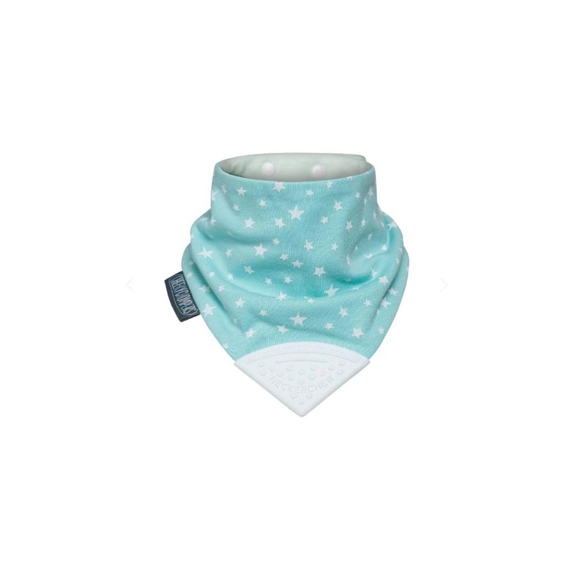 Cheeky Chompers Sage Stars Neckerchew – Teething Dribble Bib