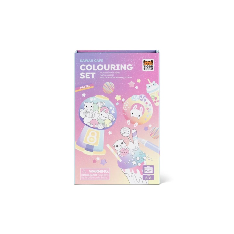 Tiger Tribe Pastel Colouring Set – Kawaii Cafe