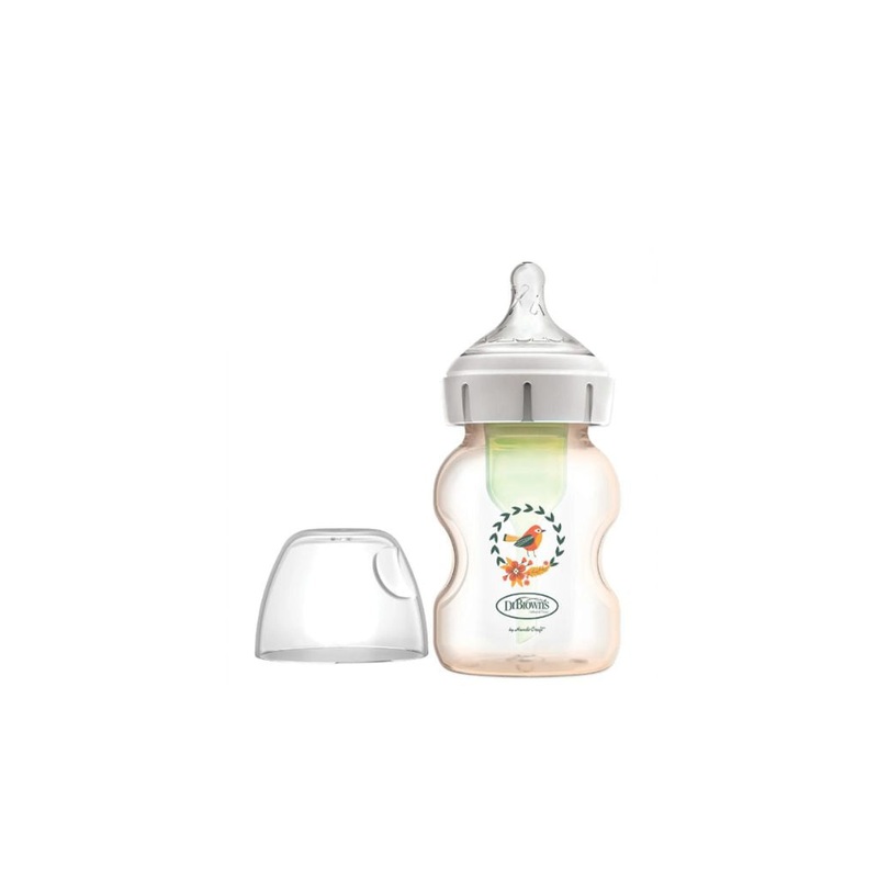 Dr Brown’s Options+ PPSU Wide Neck Baby Feeding Bottle with Deco (1-pack) 5oz/150ml
