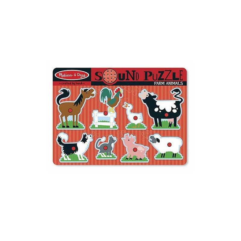 Melissa & Doug Sound Puzzle 8pcs – Farm Animals