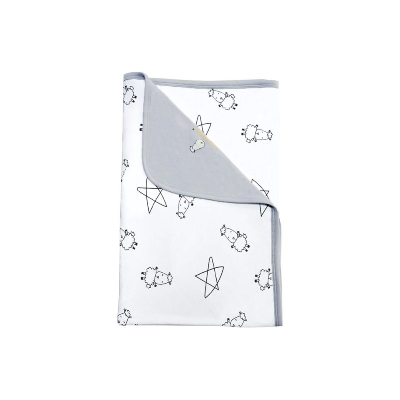 Baa Baa Sheepz Double Layer Blanket Cute Big Star & Sheepz – White (Kids)