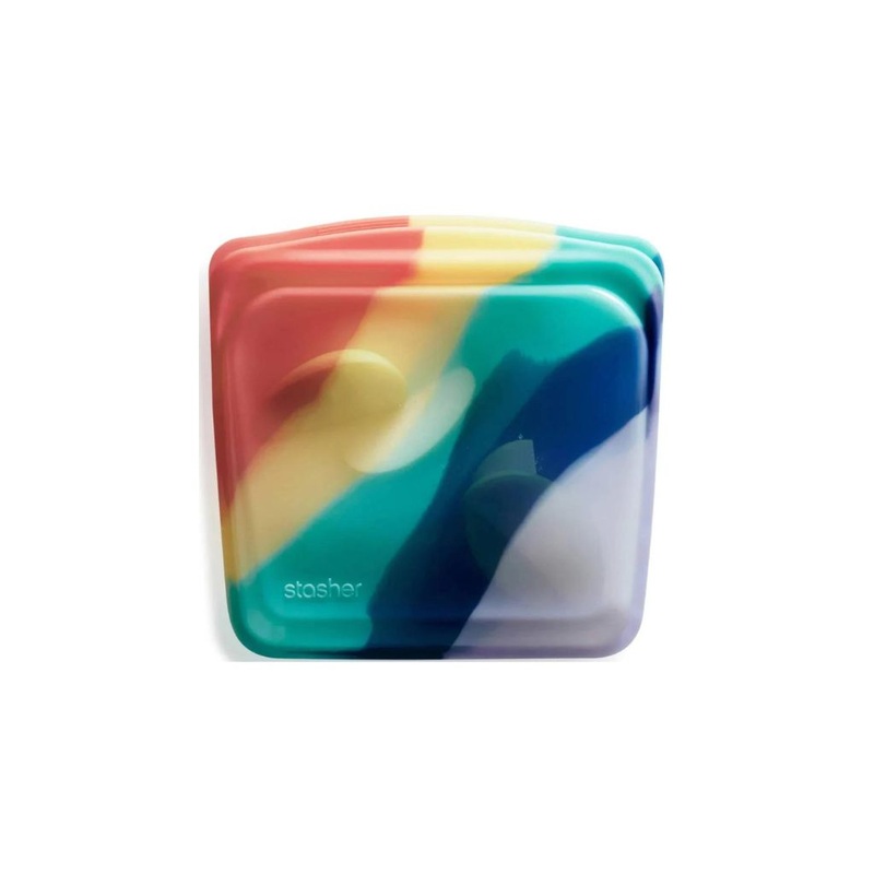 Stasher Reusable Silicone Sandwich Bag Limited Edition – Rainbow Splash
