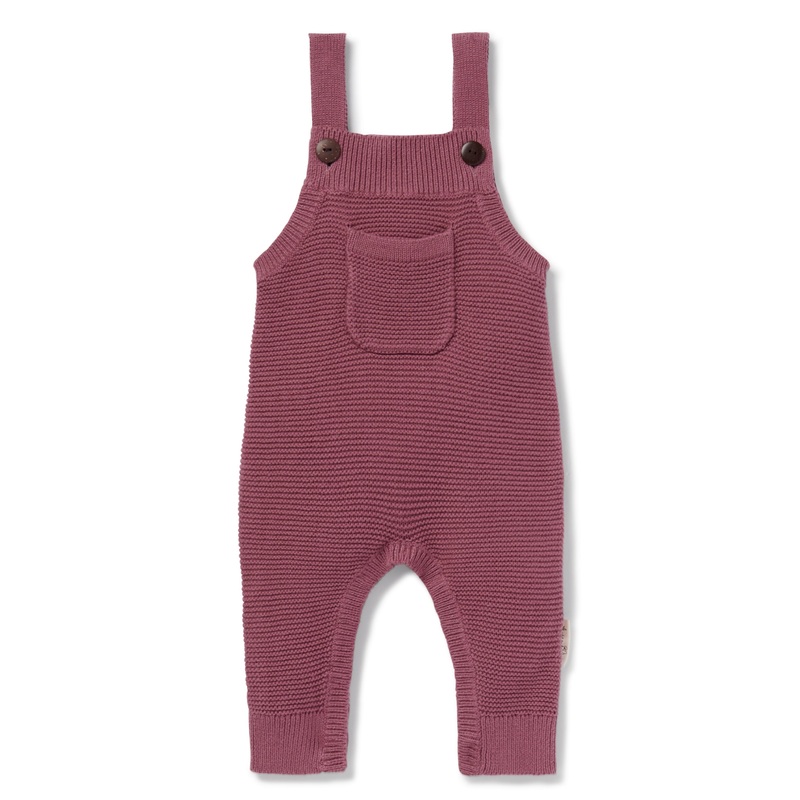 Aster and Oak Knit Overalls – Berry