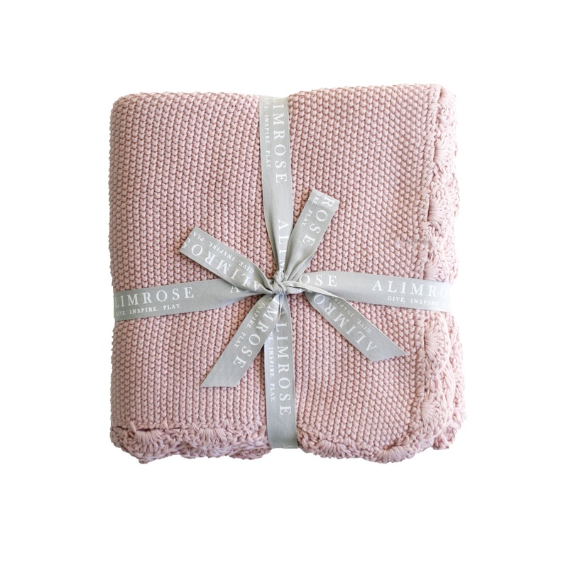 Alimrose – Mini Moss Stitch Baby Blanket.
