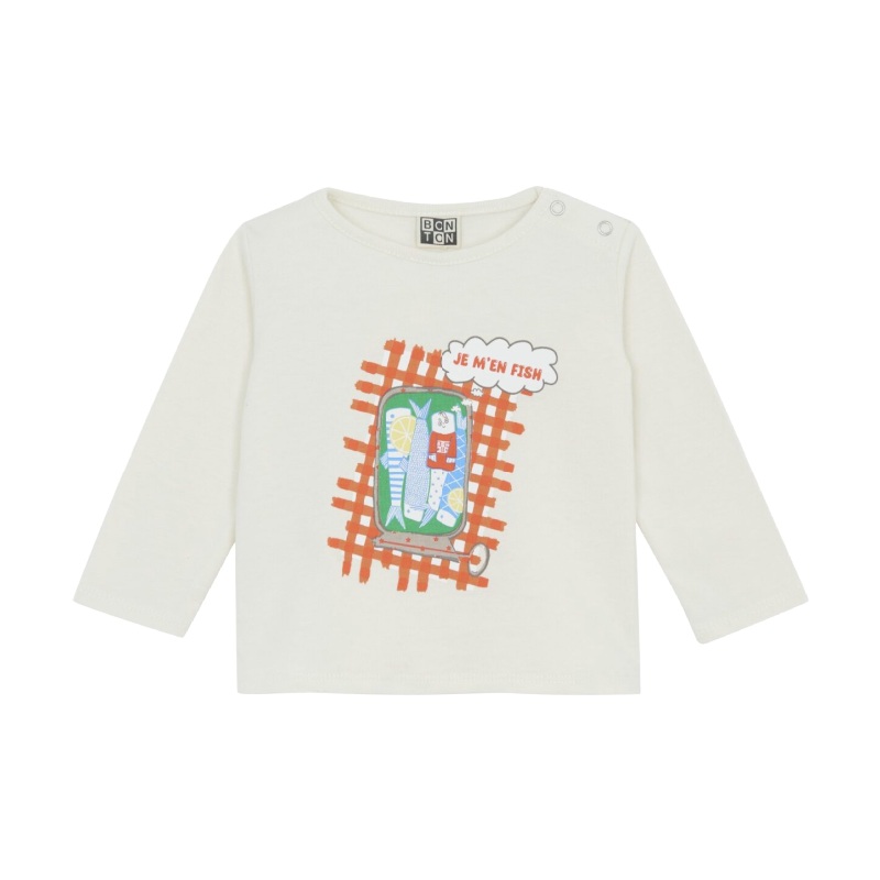 bonton taxi baby t-shirt cream