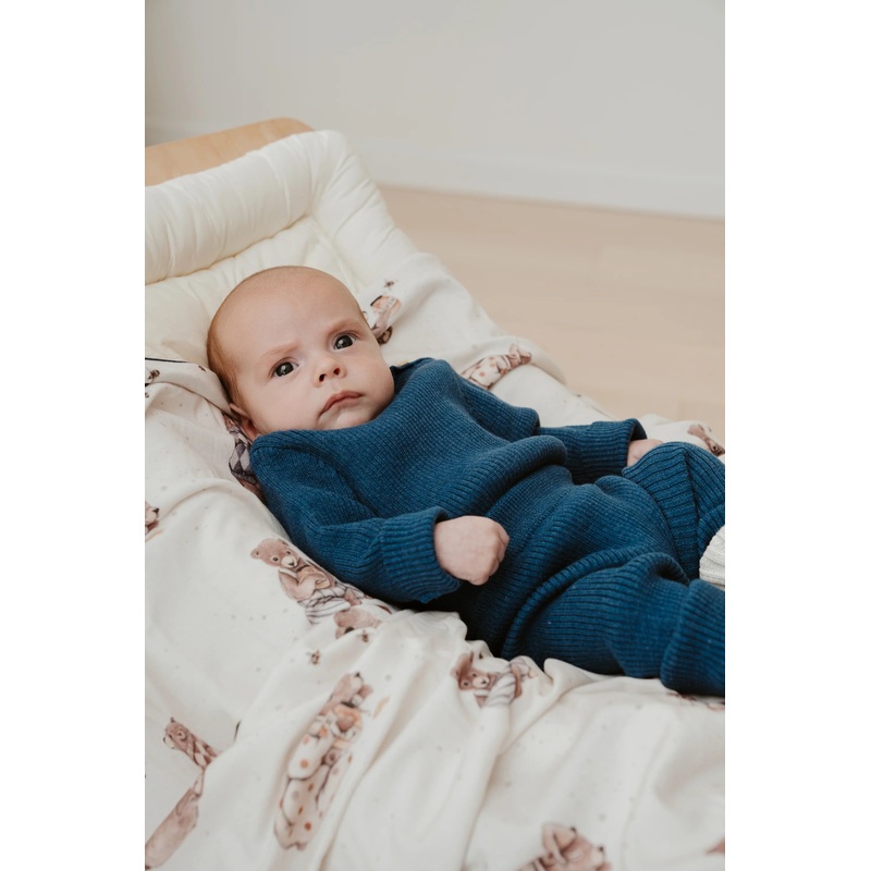 Ribbed Knit Bodysuit – Navy