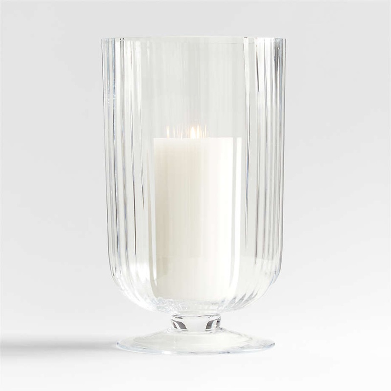 Venus Fluted Glass Hurricane Candle Holder 12.5 S97420696
