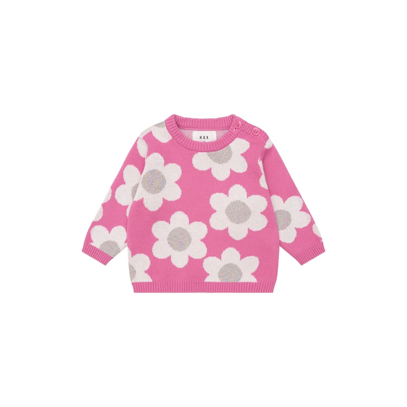 RASPBERRY DAISY KNIT JUMPER