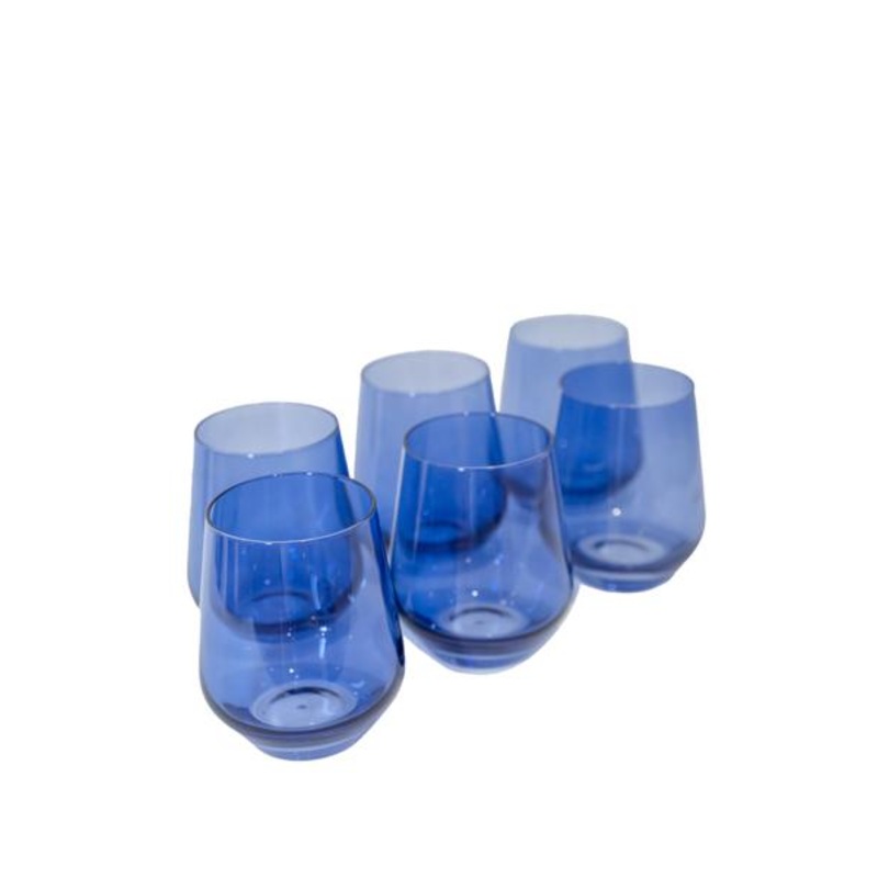 Wine Stemless, Set of 6 Colbalt Blue S97464068