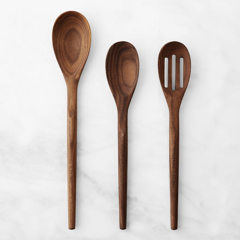 Williams Sonoma Certified Walnut Spoons, Set of 3 S97420064