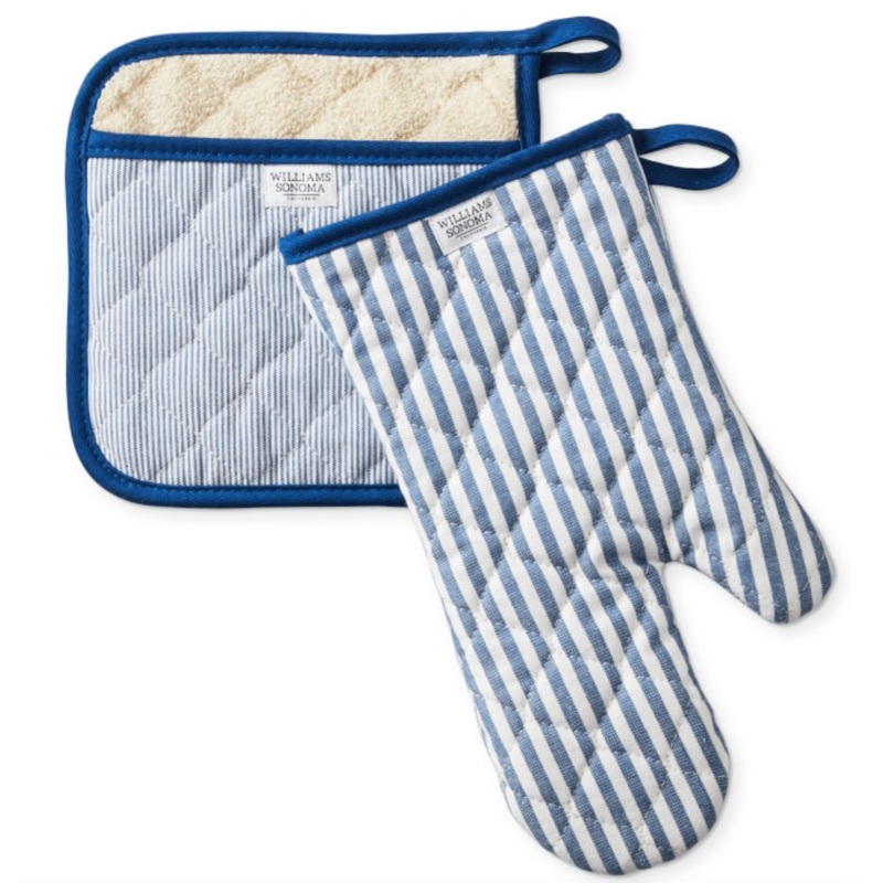 Williams Sonoma Bay Stripe Oven Mitt & Potholder Set S97418373