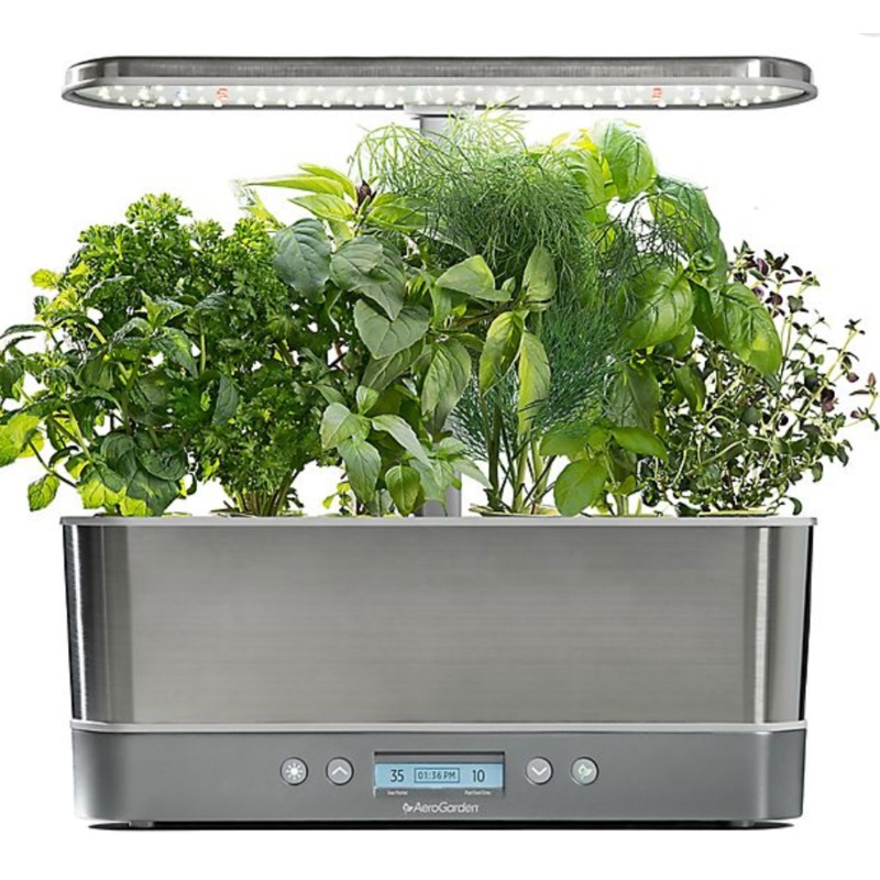 AeroGarden Harvest Elite Slim in Brushed Platinum