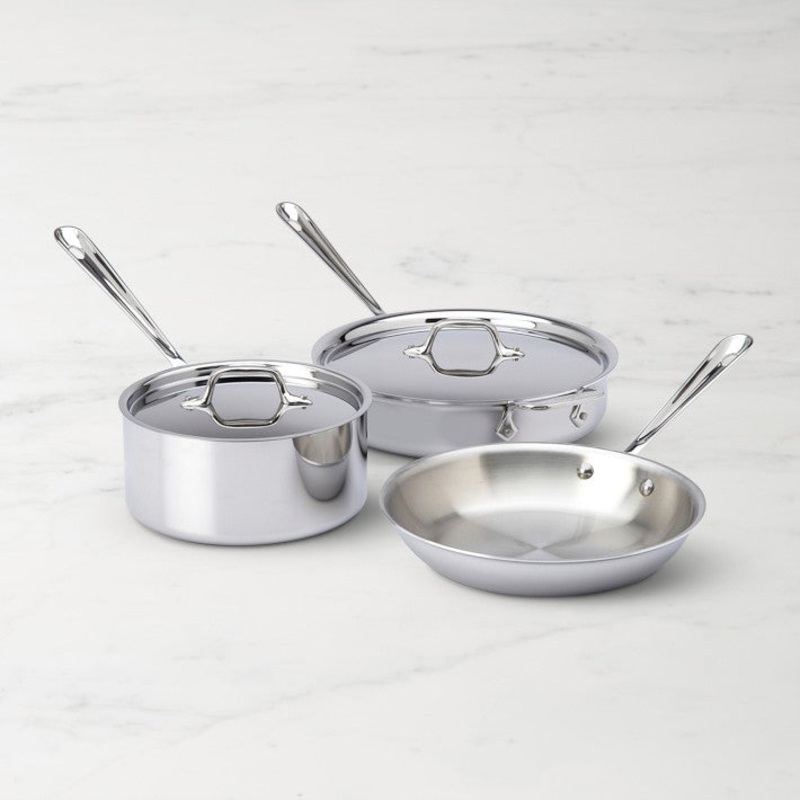 All-Clad d3 Tri-Ply Stainless-Steel 5-Piece Cookware Set S97418333
