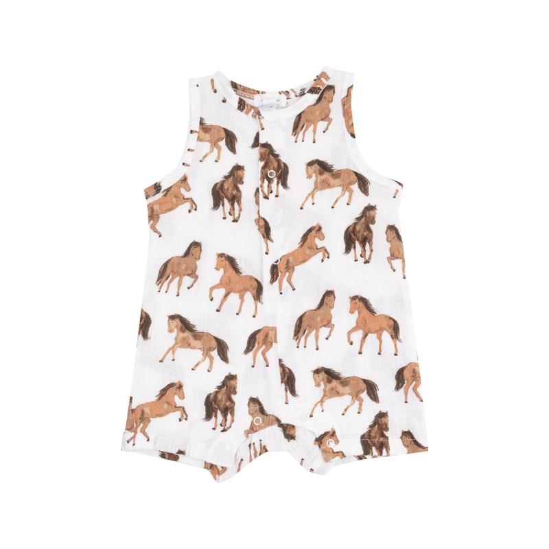 Horses Sleeveless Shortie Romper