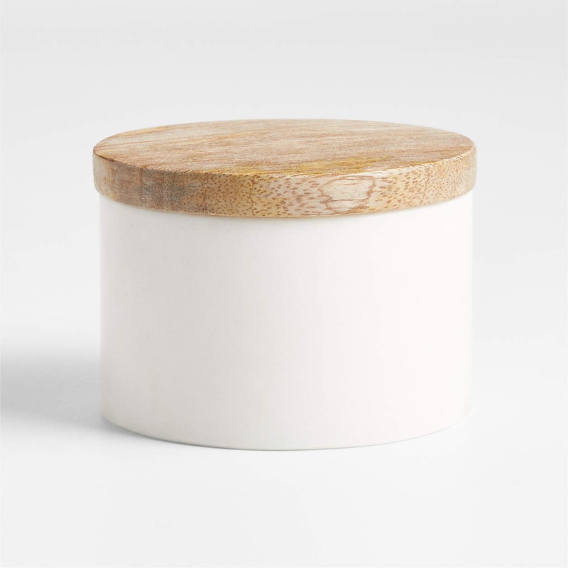 Wood and Marble Salt Cellar S97473585