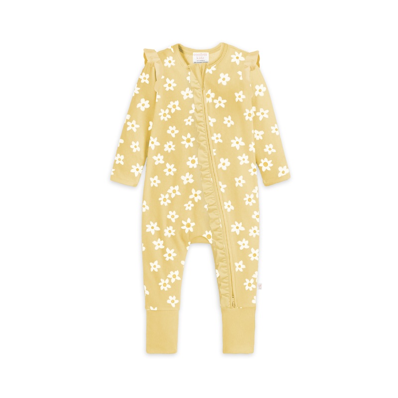 Bamboo Zipsuit – Summer Daisies