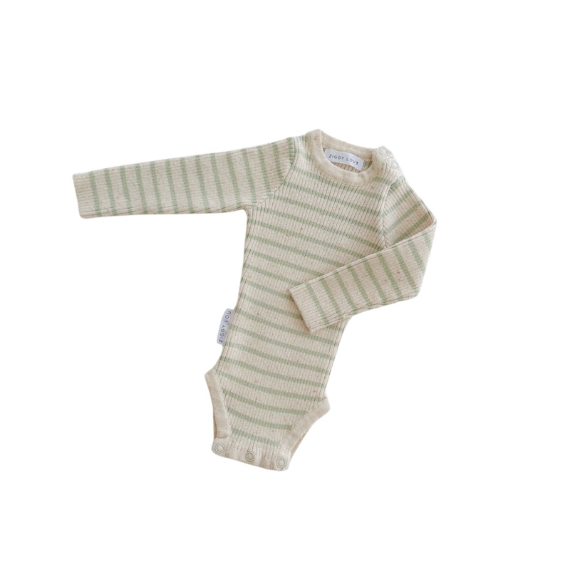 Ziggy Lou Knit Bodysuit – Biscotti Stripe