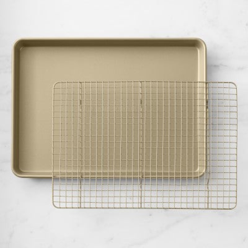 Williams Sonoma Goldtouch Pro Nonstick Non Corrugated Half Sheet with Cooling Rack S97461801