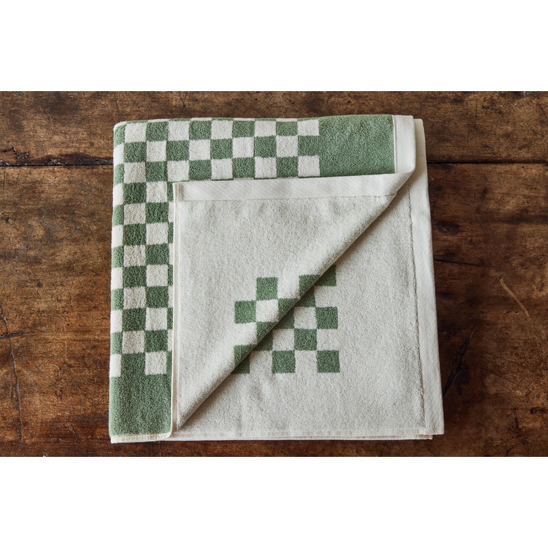 Baina, Roman Pool Towel in Sage & Chalk