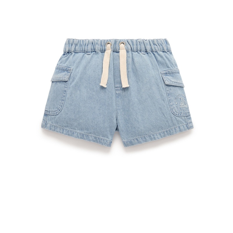 PULL ON DENIM SHORT