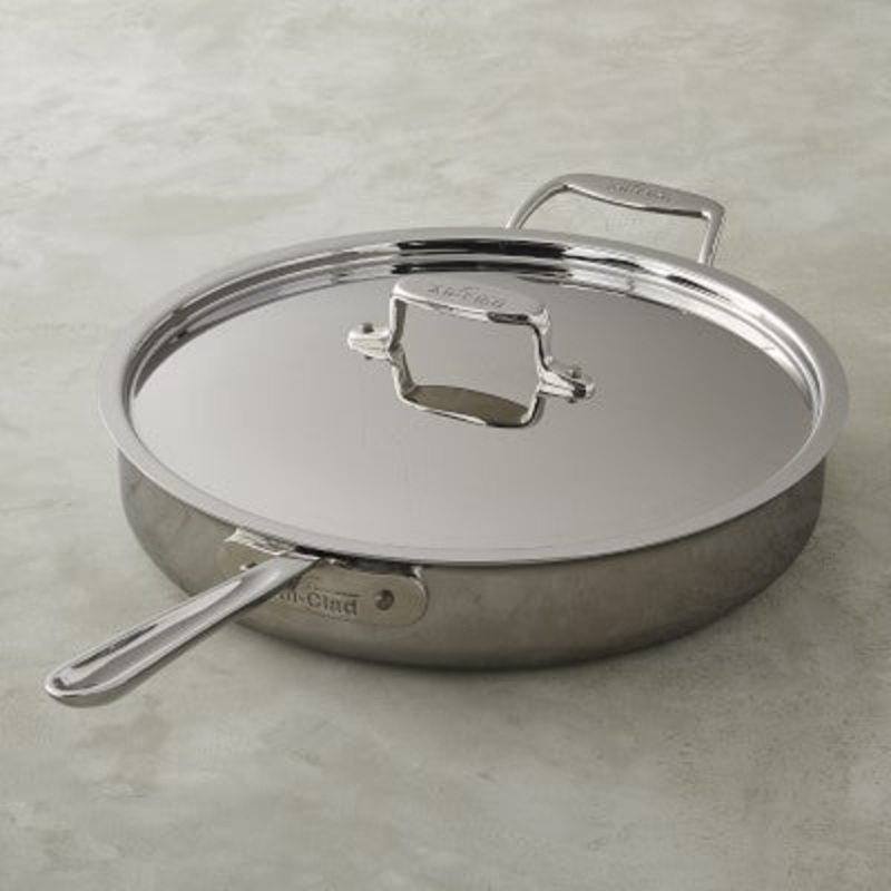 All-Clad d5 Stainless-Steel Saut Pan – 3 Qt.