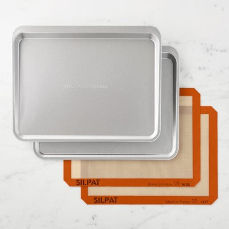 Williams Sonoma Traditionaltouch Cookie Sheet and Silpat Nonstick Baking Mat, Set of 2 S97462836