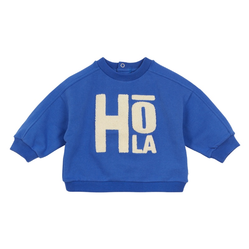 arsene & les pipelettes fabricio hola baby sweatshirt cobalt