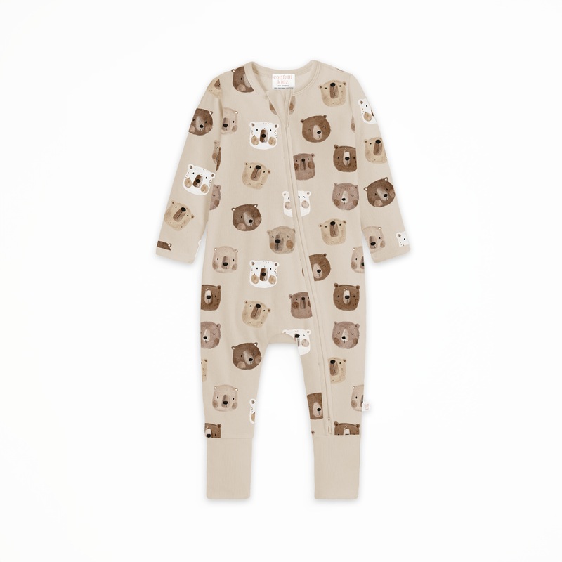 Bamboo Zipsuit – Beary Cute