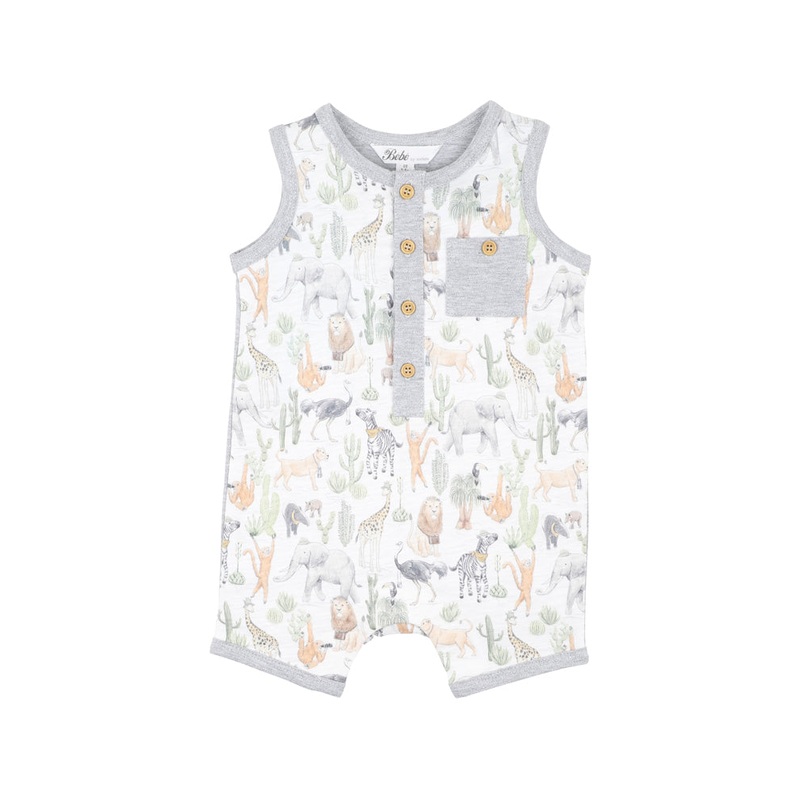 ELLIS PRINT LION CUB ROMPER