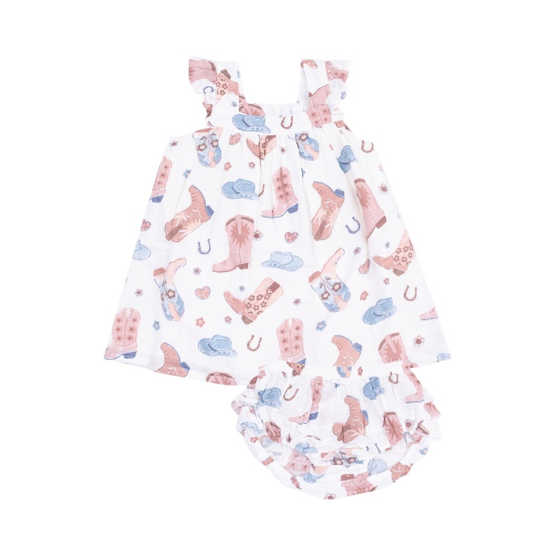 Cowboy Boots Pink Sundress