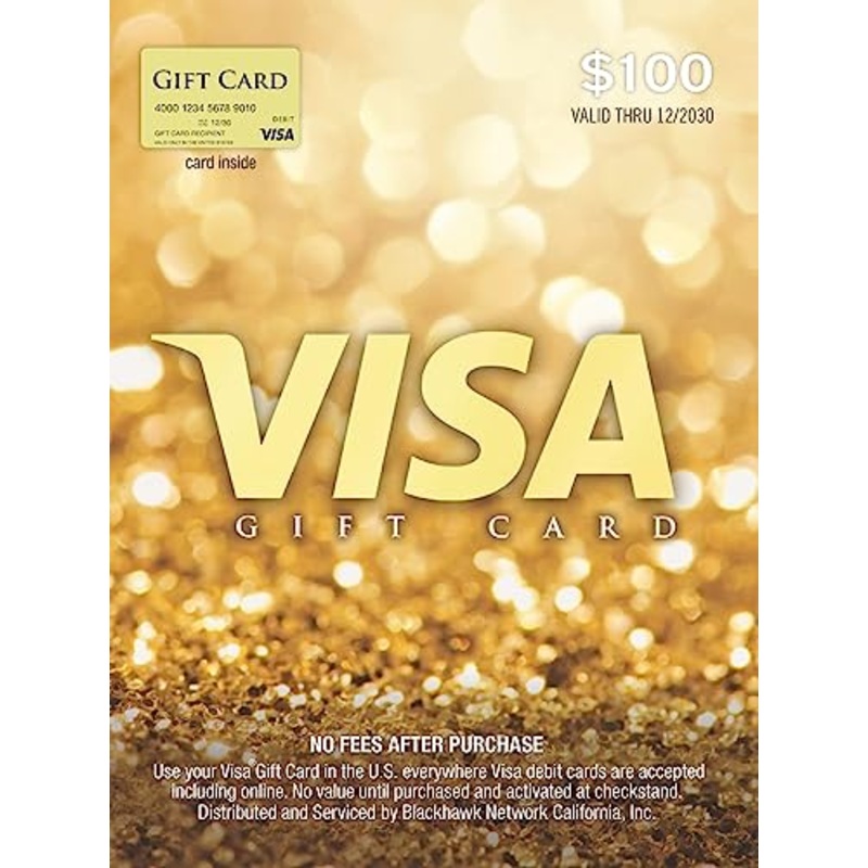 Visa $100 Gift Card (plus $5.95 Purchase Fee)