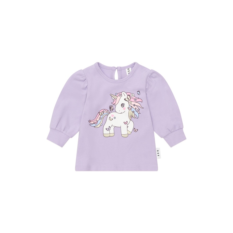 BUTTERFLY UNICORN PUFF SLEEVE TOP