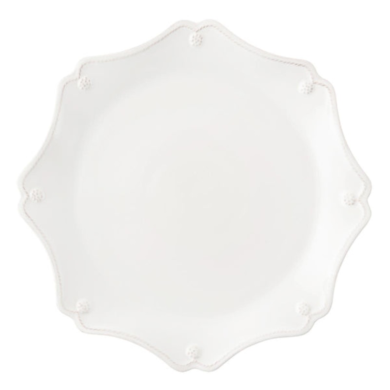 Berry & Thread Scalloped Charger – Whitewash