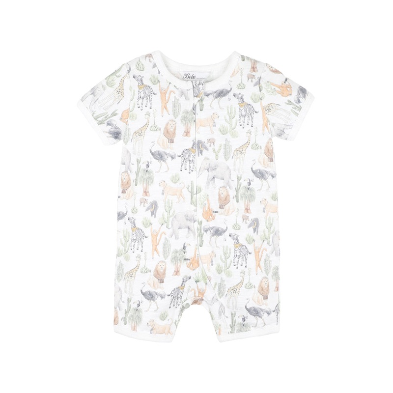 ELLIS PRINT SS ZIP ROMPER