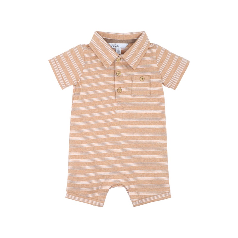FINLEY STRIPE POLO ROMPER