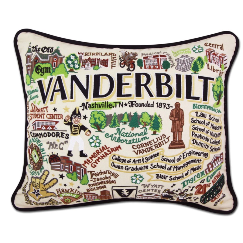 Vanderbilt University Collegiate Embroidered Pillow S97416016