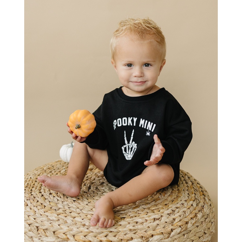 ‘Spooky Mini’ Sweatshirt Romper