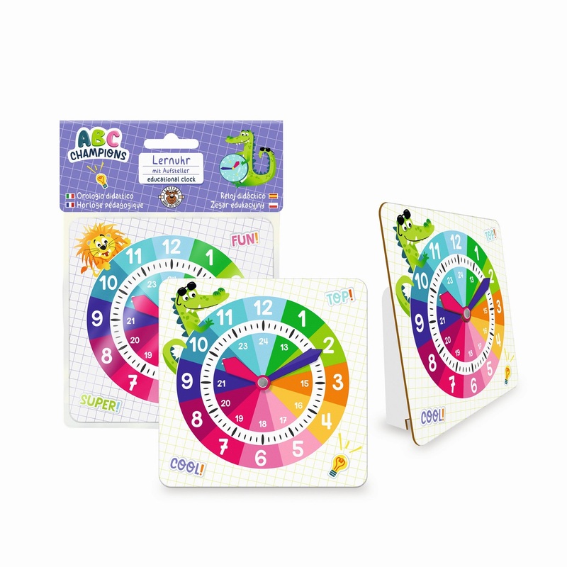 ABC-Champion Lernuhr mit Aufsteller