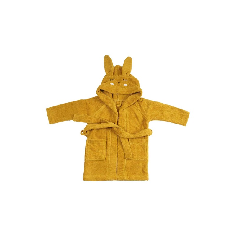 Bademantel Hase Mustard- 3/4 Jahre