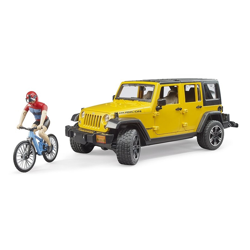 Bruder 02543 Jeep Wrangler Rubicon with bike & cyclist