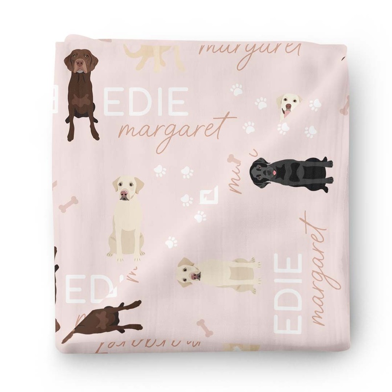 Personalized Baby Name Swaddle Blanket | Lab
