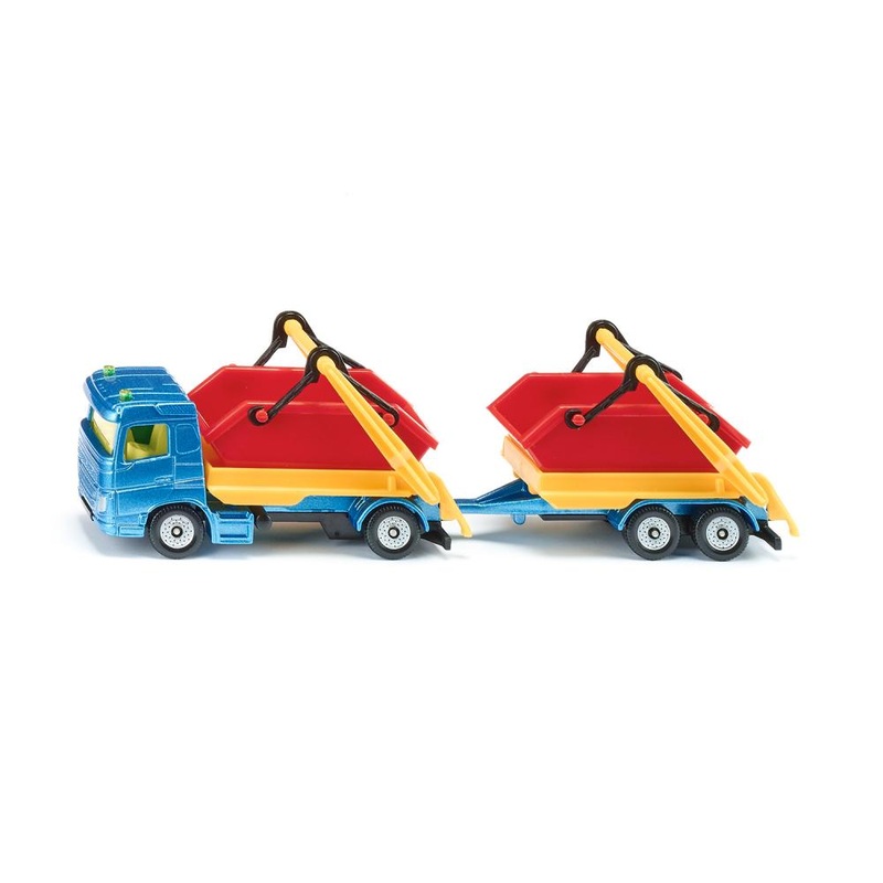 SIKU 1695 Truck with Skip And Trailer