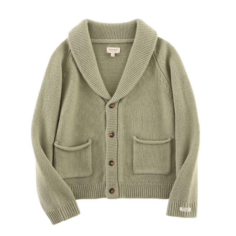 Kicher Merino Wool Cardigan | Desert Green