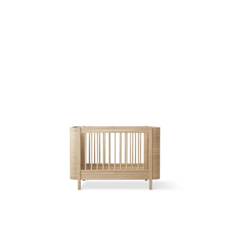 Wood Mini+ Babybett inkl. Umbauset Juniorbett (68×122/162)/ eiche