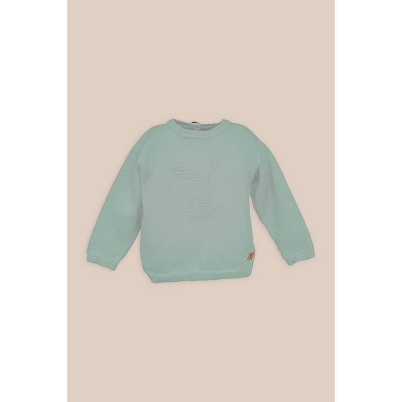Baby sweater knitted ‘Rabbit” – ARMY GREEN 041