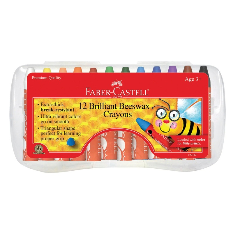 Creativity For Kids 129112 12Ct Brilliant Beeswax Crayons In Storage Case