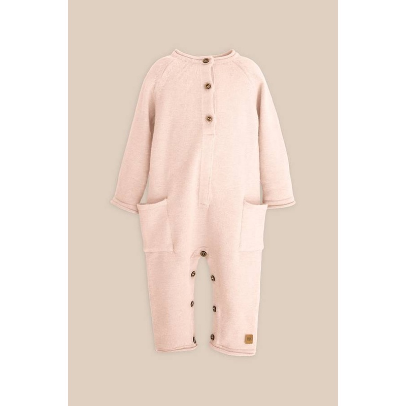 Jumpsuit knitted with side pockets – PINK 04
